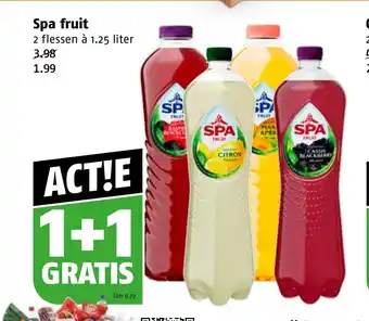 Poiesz Spa fruit 2 flessen à 1.25 liter aanbieding