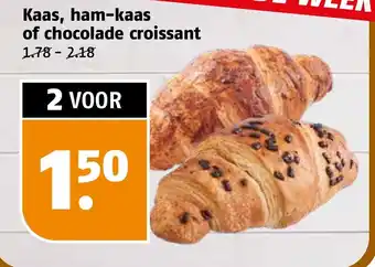 Poiesz Kaas, ham-kaas of chocolade croissant aanbieding