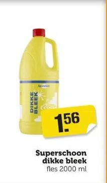 Coop Superschoon dikke bleek aanbieding