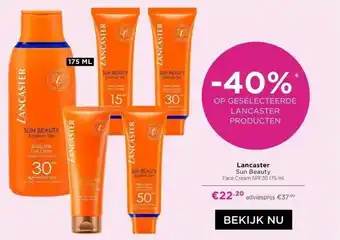 ICI Paris XL Lancaster sun beauty face cream spf30 175 ml aanbieding