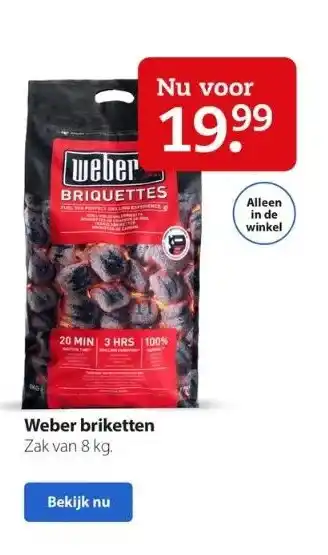 Boerenbond Weber briketten aanbieding