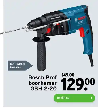 GAMMA Bosch Prof boorhamer GBH 2-20 aanbieding