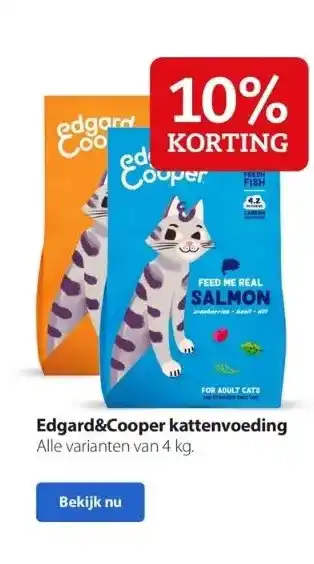 Pets Place Edgard&Cooper kattenvoeding , 4 kg. aanbieding