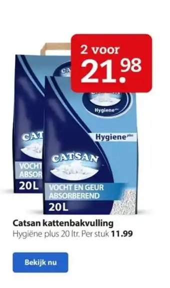Pets Place Catsan kattenbakvulling, 20L aanbieding
