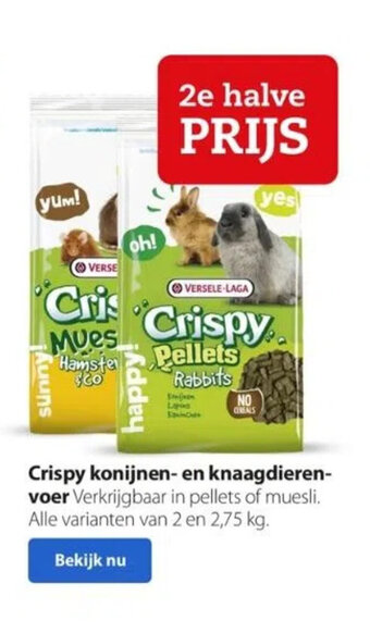 Pets Place Crispy konijnen- en knaagdieren-voer , 2,75 kg. aanbieding