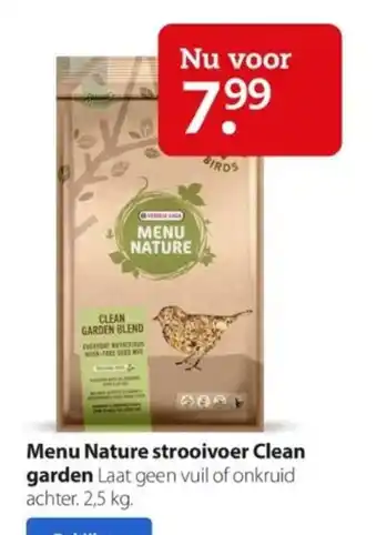 Pets Place Menu nature strooivoer clean garden. 2,5 kg aanbieding