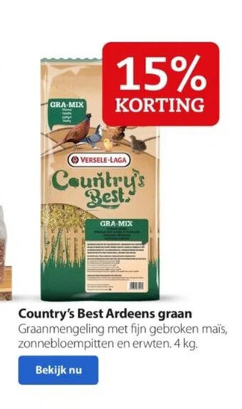 Pets Place Country's best ardeens graan, 4kg aanbieding