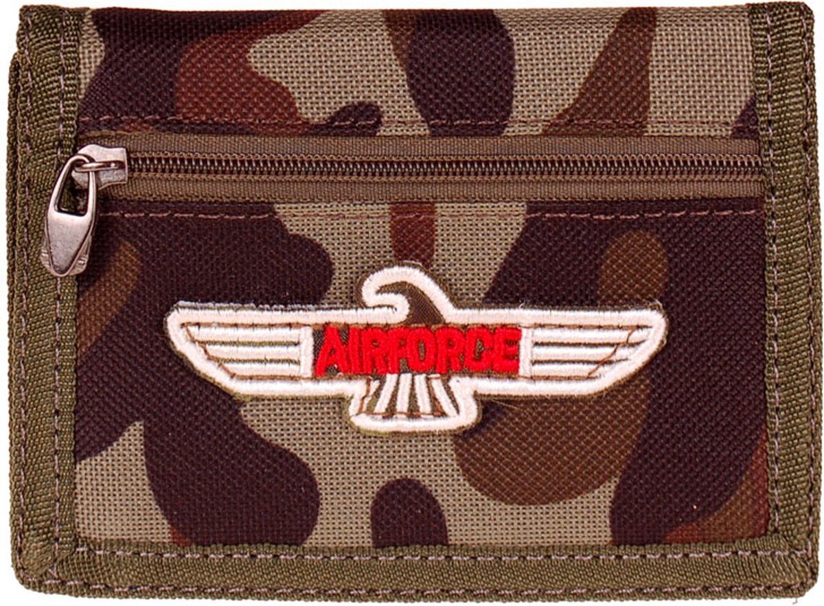 Bol.com Klittenband portemonnee camouflage embleem airforce op wings - 13x8,5cm aanbieding