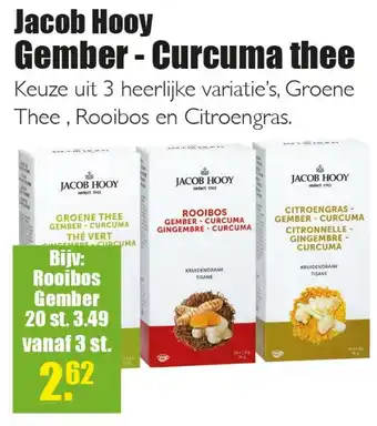 Gezond & Wel Jacob Hooy Gember - Curcuma thee aanbieding