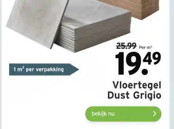 GAMMA Vloertegel Dust Grigio aanbieding