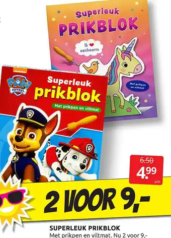 Boekenvoordeel SUPERLEUK PRIKBLOK aanbieding