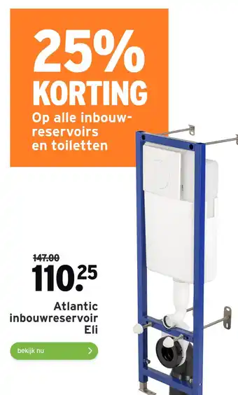 GAMMA Atlantic inbouwreservoir Eli aanbieding