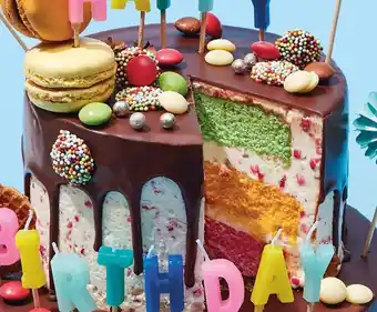 HEMA driekleuren- dripcake aanbieding