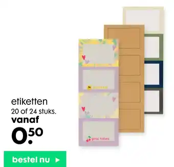 HEMA etiketten aanbieding