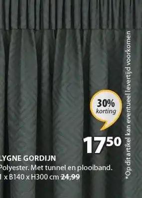 Jysk LYGNE GORDIJN aanbieding