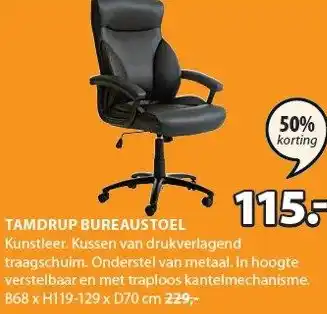 Jysk TAMDRUP BUREAUSTOEL aanbieding