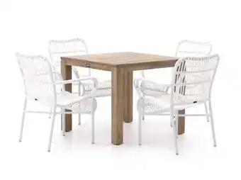 Kees Smit Intenso parma/rough-s 90cm dining tuinset 5-delig stapelbaar - laagste prijsgarantie! aanbieding