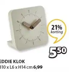 Jysk EDDIE KLOK aanbieding