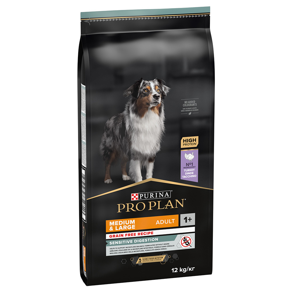 Zooplus 12kg medium & large adult optidigest graanvrij pro plan hondenvoer aanbieding