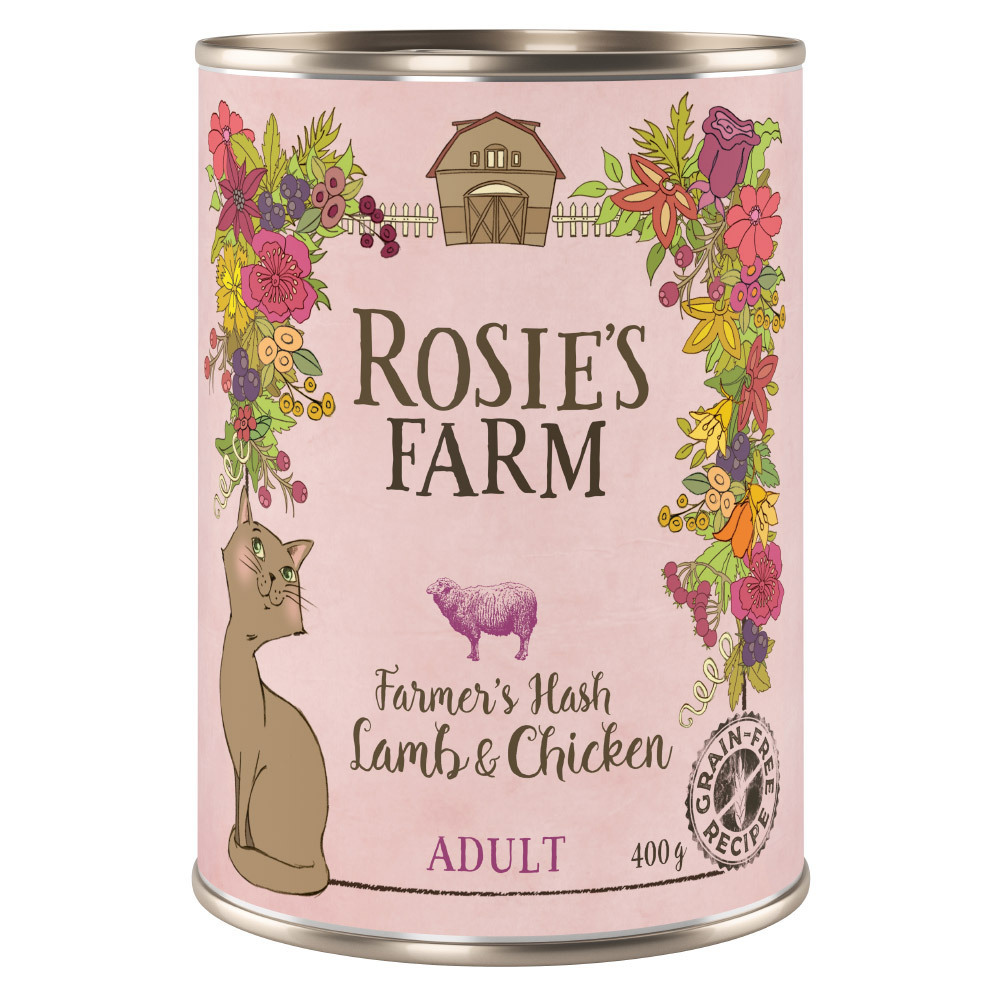 Zooplus Rosie's farm adult 1 x 400 g kattenvoer - kalkoen & eend aanbieding