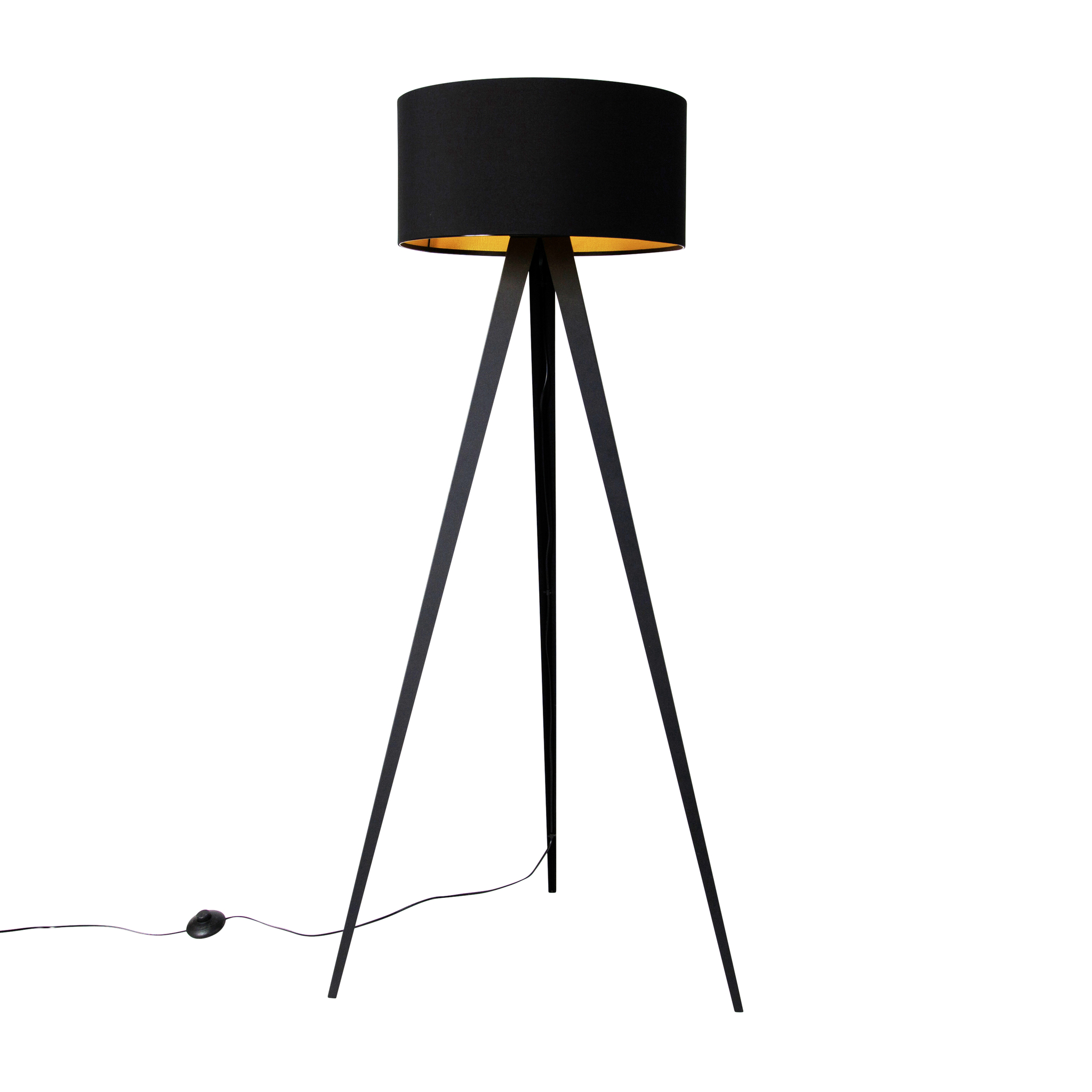 Lampenlicht.nl Smart vloerlamp zwart met kap zwart incl. wifi g95 - ilse aanbieding