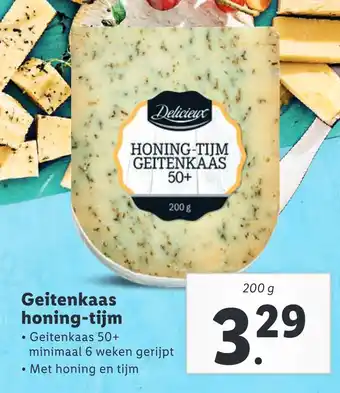 Lidl Geitenkaas honing-tijm 200g aanbieding