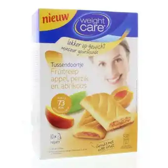 Vitamins Weight care tussendoortje abrikozen & perzik 10 stuks aanbieding
