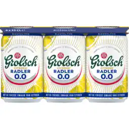 Jumbo Grolsch 0.0% radler citroen blikken 6 x 330ml aanbieding