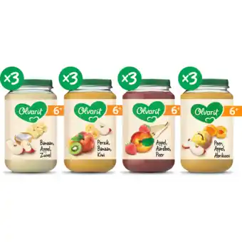 Jumbo Olvarit variatiemenu fruit 6 mnd 6+ maanden 200g aanbieding