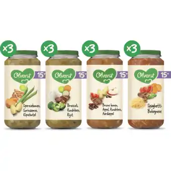 Jumbo Olvarit variatiemenu maaltijd 15 mnd 15+ maanden 250g aanbieding
