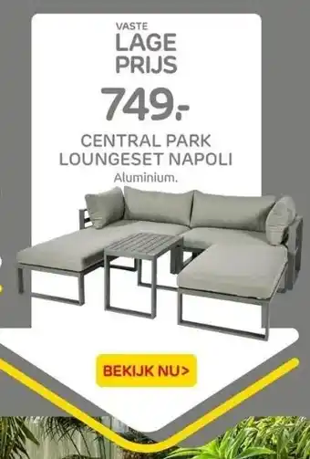 Praxis Central park loungeset napoli aanbieding