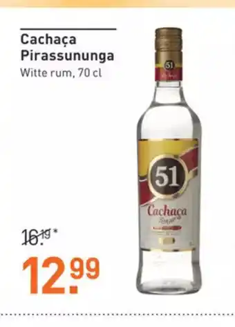 Gall & Gall Cachaça Pirassununga Witte rum, 70 cl aanbieding