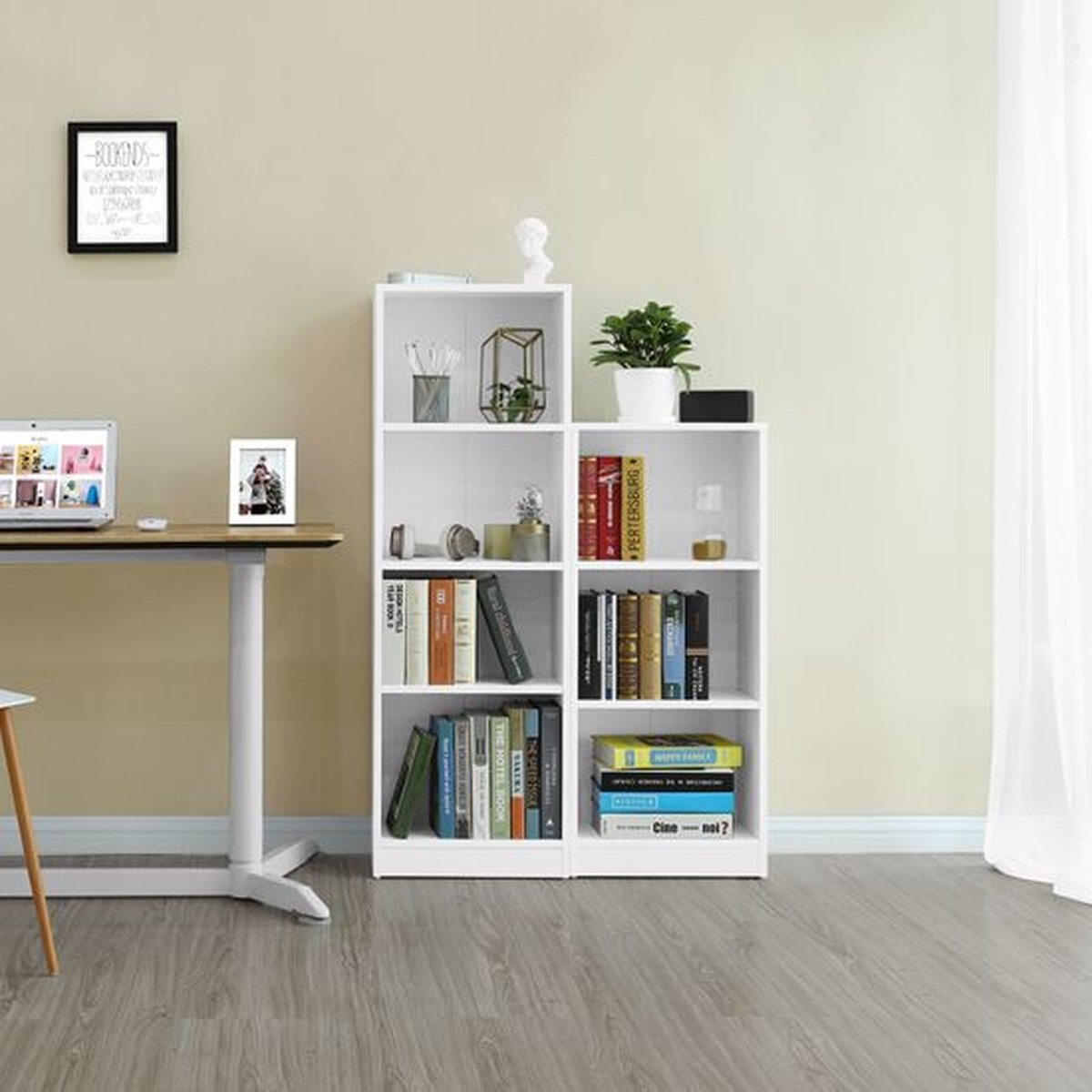 Bol.com In.homexl wetiar boekenkast 3 vakken wit aanbieding
