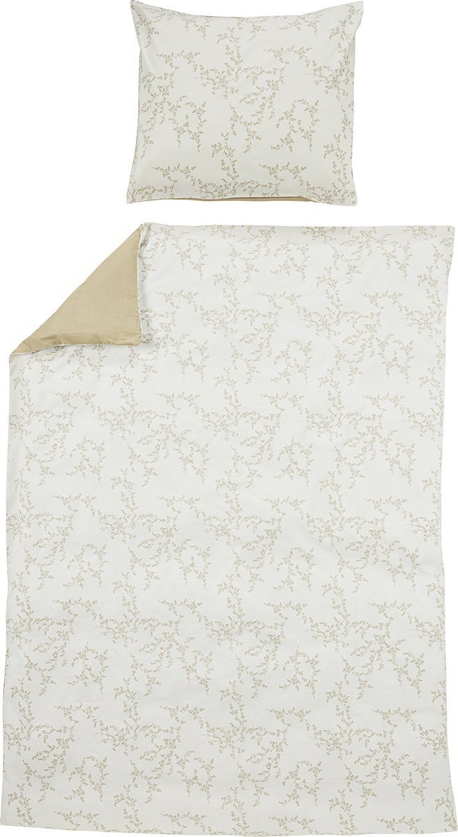 Bol.com Meyco home branches dekbedovertrek eenpersoons - sand - 140x200/220cm aanbieding