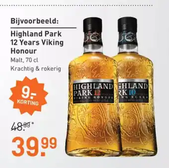 Gall & Gall Highland Park 12 Years Viking Honour Malt, 70 cl aanbieding