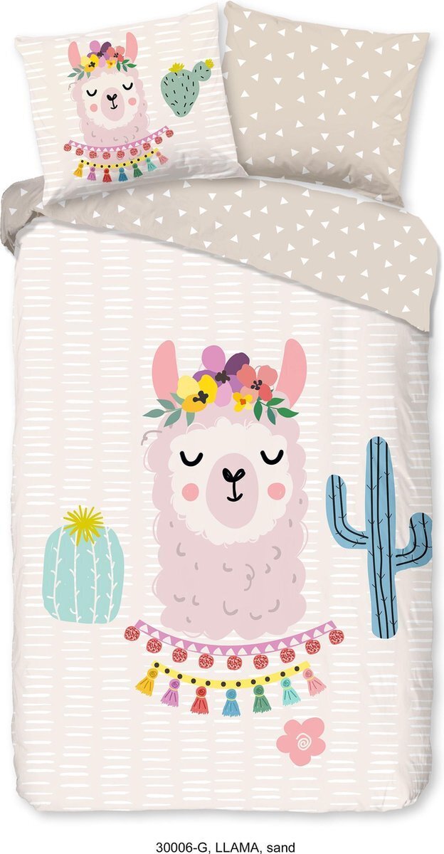 Bol.com Good morning dekbedovertrek - 140x200/220 - alpaca - 100% katoen aanbieding