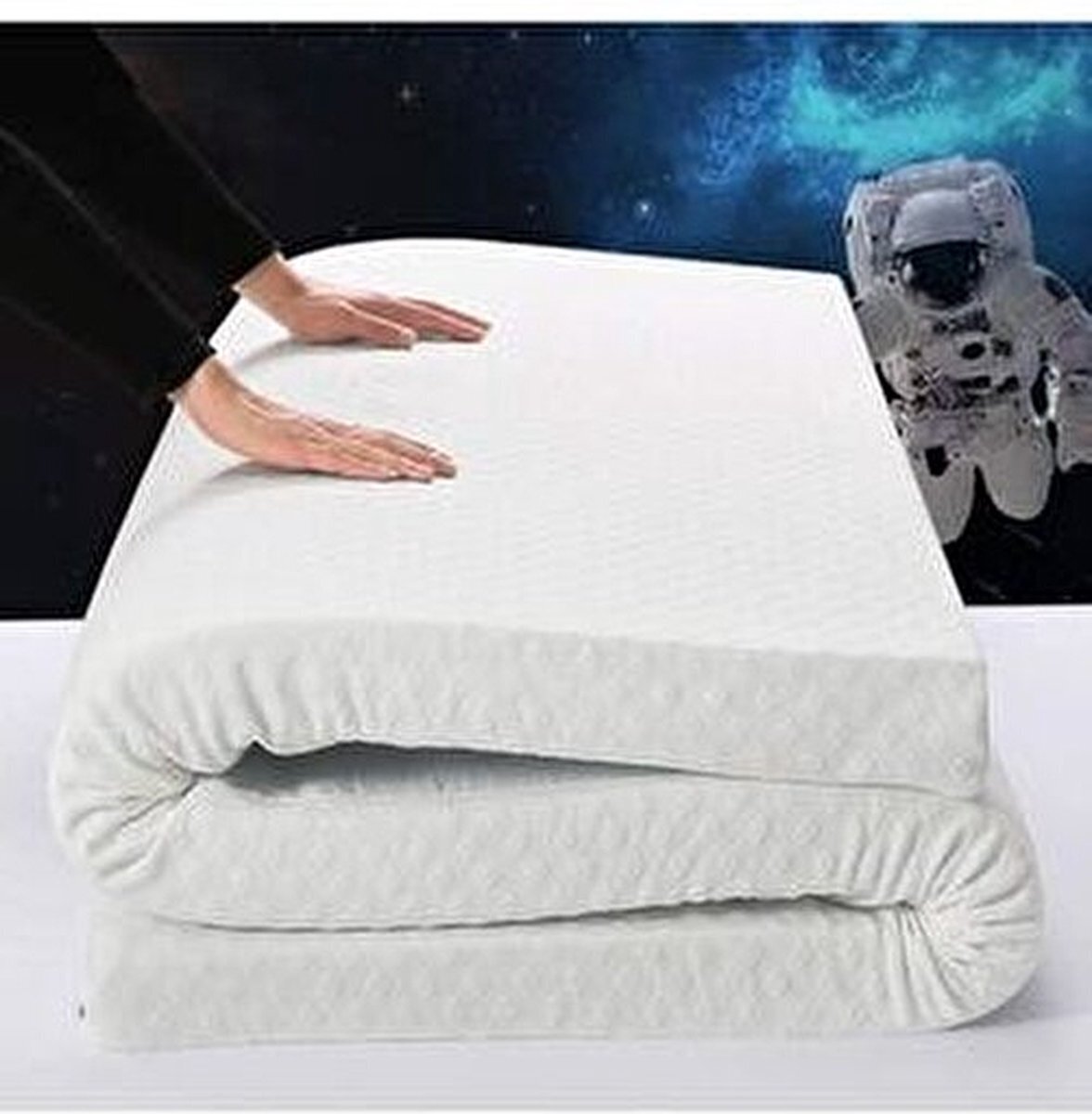 Bol.com Bed topmatras 90x200x9 hybride koudschuim exclusive bamboo tijk aanbieding