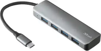 Coolblue Trust Halyx Aluminium USB-C to 4 Port USB-A 3.2 Hub aanbieding