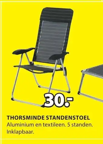 Jysk THORSMINDE STANDENSTOEL aanbieding