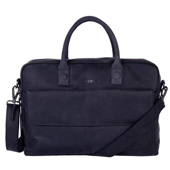 Bol.com Dstrct wall street aktetas - 17 inch laptoptas - zwart aanbieding