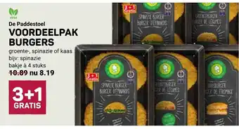 Ekoplaza De Paddestoel VOORDEELPAK BURGERS groente-, spinazie of kaas aanbieding