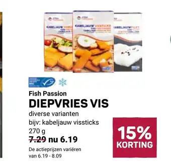 Ekoplaza Fish Passion DIEPVRIES VIS aanbieding