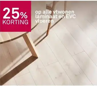 Karwei 25% korting op alle vtwonen laminaat en evc vloeren aanbieding