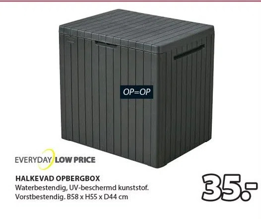 Jysk Halkevad opbergbox aanbieding
