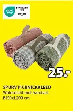 Jysk Spurv picknickkleed aanbieding