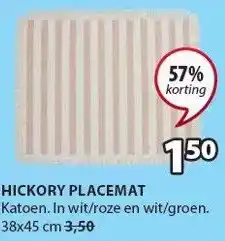 Jysk Hickory placemat aanbieding