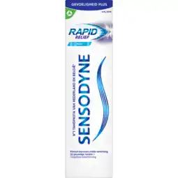 Jumbo Sensodyne rapid relief tandpasta voor gevoelige tanden 75ml aanbieding