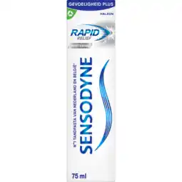 Jumbo Sensodyne rapid relief whitening tandpasta voor gevoelige tanden 75ml aanbieding