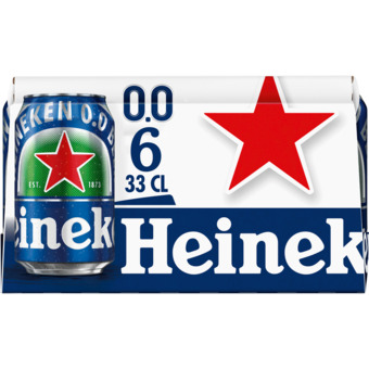 Jumbo Heineken premium pilsener 0.0 bier blik 6 x 33cl aanbieding