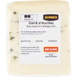 Jumbo Jumbo carré d'aurillac blauwschimmelkaas 50+ ca. 110g aanbieding